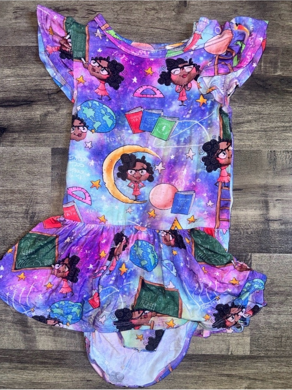 Posh Peanut 12-18M Katherine STEM Empowerment Scientist Romper Bamboo
